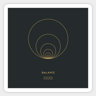 Balanced Concentric Circles: Fibonacci Golden Ratio Element Magnet